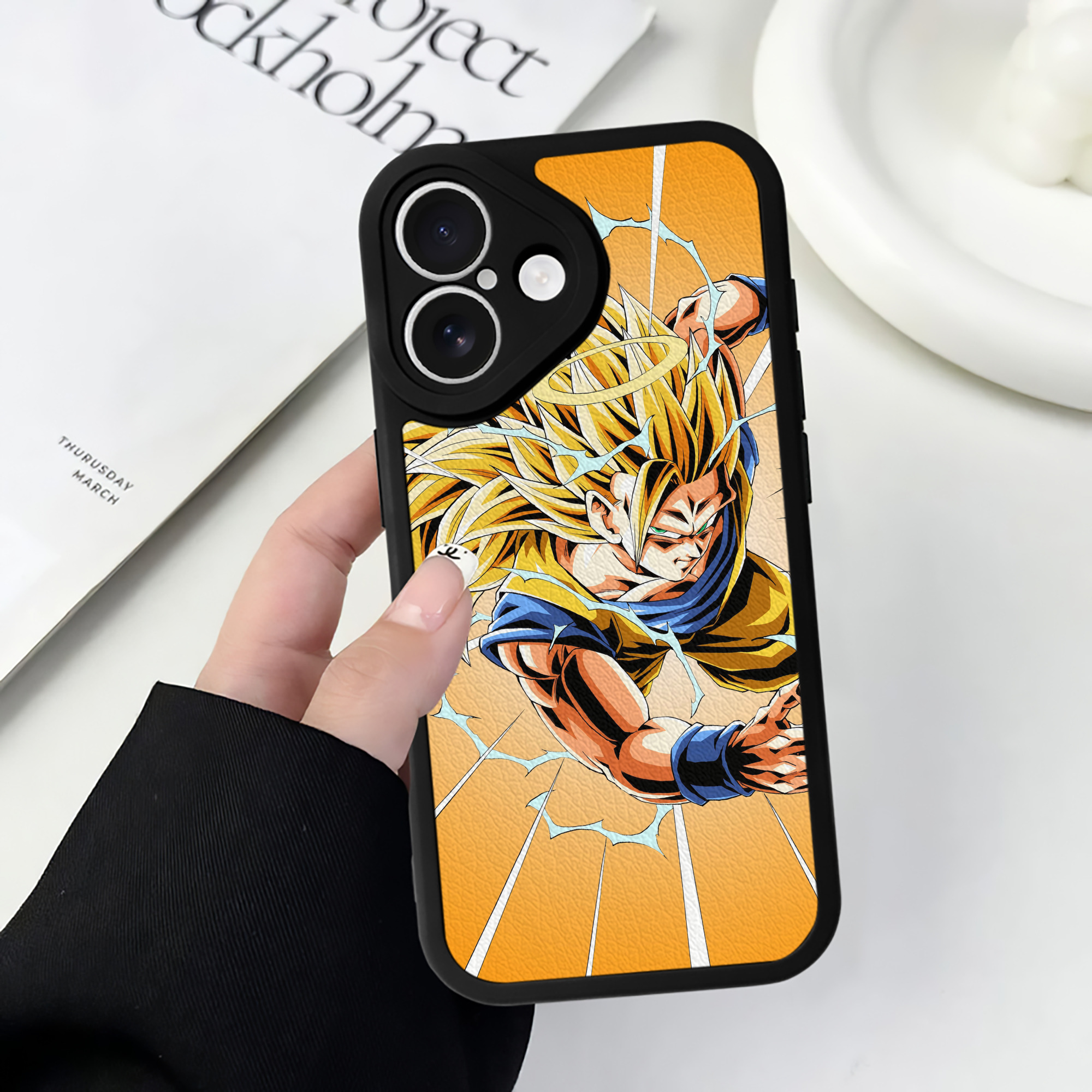 （画像用） ドラゴンボール DRAGON BALL 【iPhone 16シリーズ対応】シリコンスマホケース（レザー調） 材質：シリコン